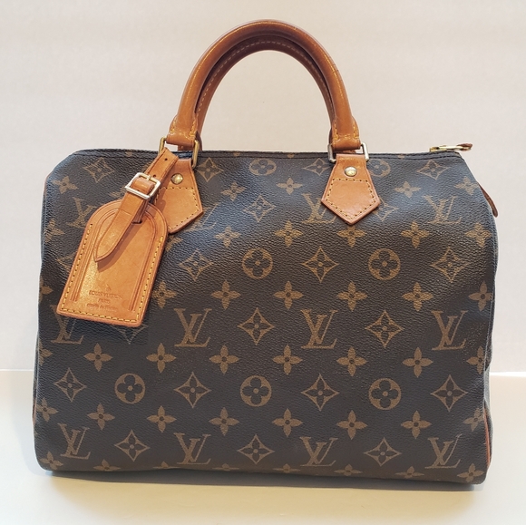 💖100% Authentic Vintage LOUIS VUITTON Monogram Speedy 30 *with FREE Bag Tag - Picture 17 of 17